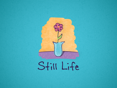 Still Life bloom branding flower leaf logo painting vase