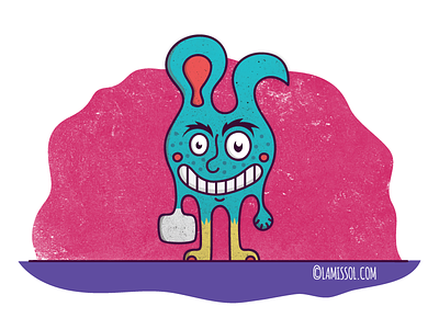 Character Design bunny cartoon character furry hammer illustration rabbit smile