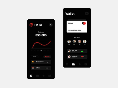 Concept Finance App app design application card ecard finance finance app mobile mobile ui money money app stock ui ux