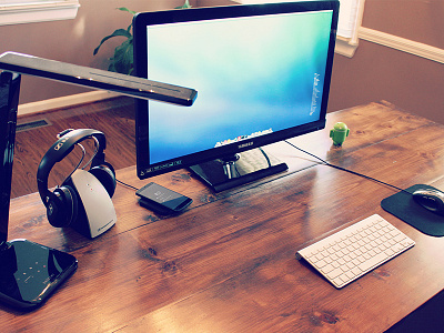 Dribbble & Desk Debut desk minimal wood workspace workstation