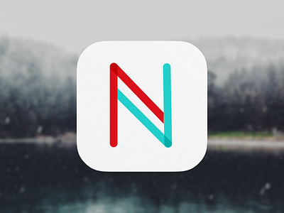 This app is brought to you by the letter N app concept icon