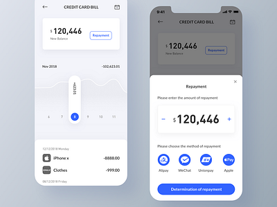 Daily design 8/100 Financial app app credit cards design financial ui ux