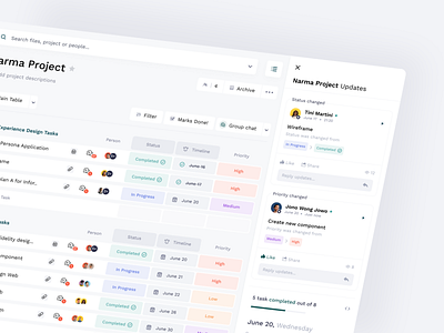 Table View - Project Management Tools by Dalih Rusmana on Dribbble