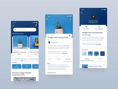 Mobile Web App | Exploration android apps blue design homepage mobileweb profile ui uidesign userexperience userinterface ux uxdesign