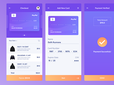 Credit Card Checkout - Mobile App | #DailyUI002