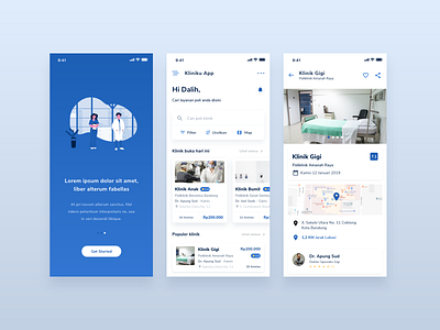 Klinikku App | Exploration android apps clean design home illustration interface mobile onboarding simple ui uidesign userexperience userinterface ux uxdesign