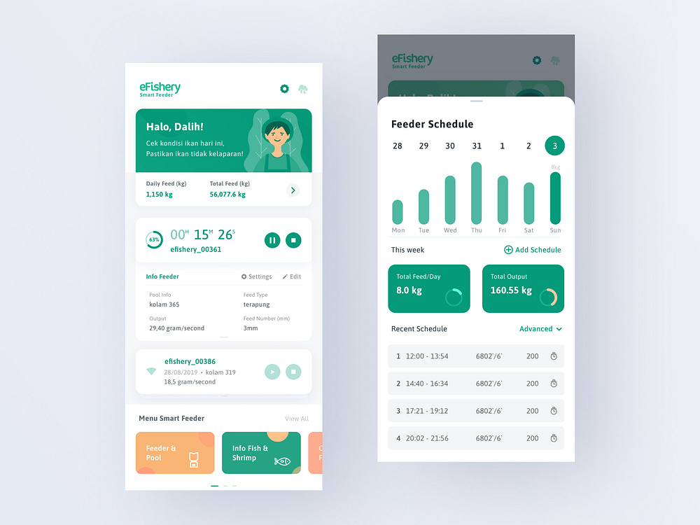 eFishery Smart Feeder | IoT UI Design Exploration by Dalih Rusmana on ...