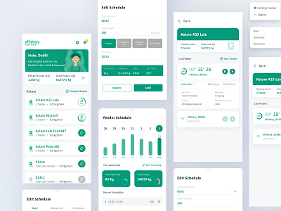 eFishery Smart Feeder | UI Design Concept android apps card dashboard dashboard app dashboard ui data feeder iot machine machinelearning mobile simple timer ui uidesign userexperience userinterface ux uxdesign