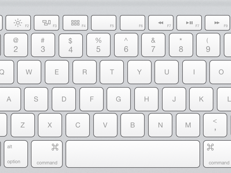 Vector Apple Keyboard in Sketch apple keyboard sketch vector