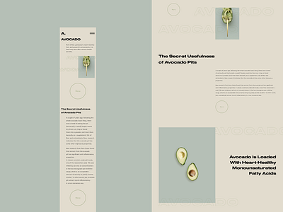 Concept Avocado design figma figmadesign figmotion minimalism typography ui ux web webdeisgn website