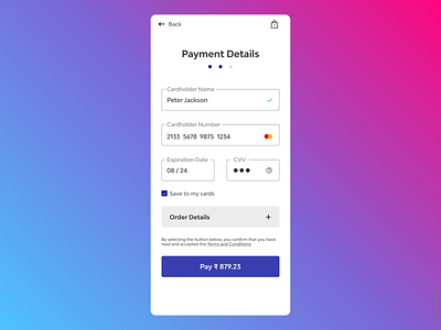 Credit Card Checkout appdesign dailyui dailyuichallenge uidesign