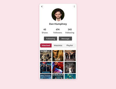 Profile Page appdesign dailyui dailyuichallenge uidesign uiux