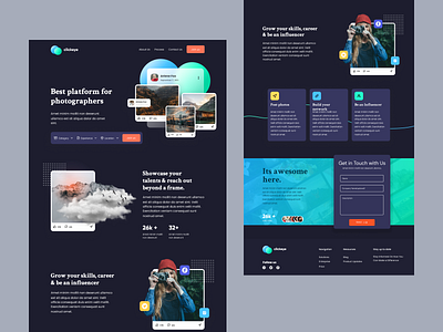 Clickeye Web UI Design. A platform for photographers