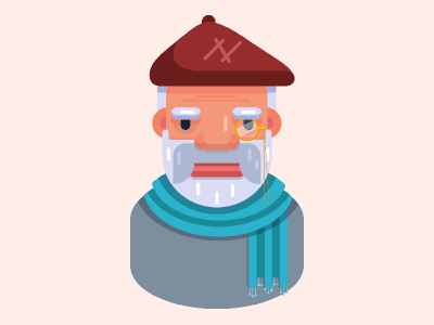 Flat Vector Old Man Character By Niyesh Shaji 🏅 On Dribbble