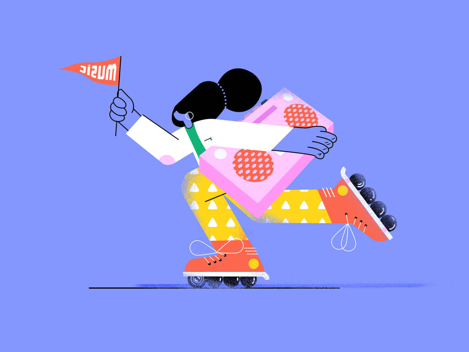 roller skating by xinyi liu on Dribbble