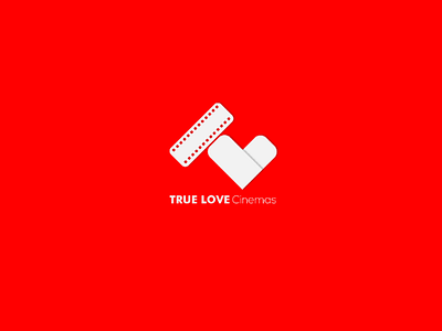 True Love Cinemas logo design red white