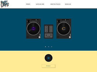 DJ website dj layout photoshop turntable vinyl web website