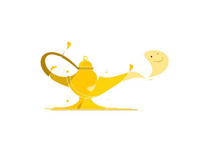 Magical lamp of Aladdin brand design flat design graphic design icon illustration logo vector