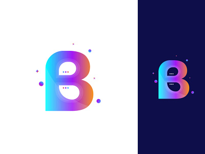 letter B Chat logo-mark brand branding flat flat design graphic design icon illustration letter b letter mark logo logo vector