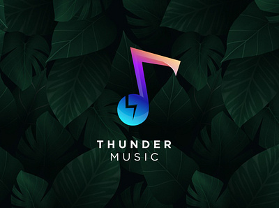 Thunder Music logo background brand branding design flat flat design graphic design icon illustration logo minimal music logo thunder thunder music thunder rockets vector