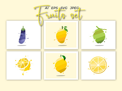 Fruits set Illustrations