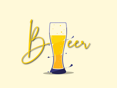 Beer Glass illustration alcohol beer beverage drink glass icon illustration lager mug pint pub vector