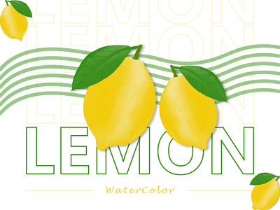 watercolor Lemon branding design flat design flat lemon graphic design icon illustration lemon logo ux vector watercolor lemon watercolor logo watercolordesign