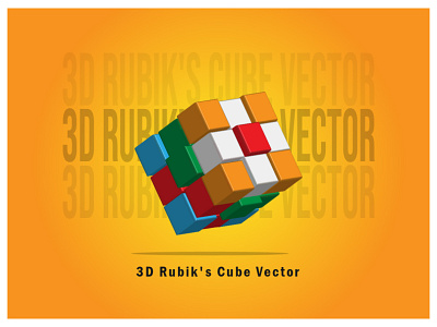 3D Rubik's Cube vector design 3d branding design flat design graphic design graphic design icon illustration logo motion graphics ui ux vector