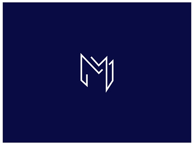 M logo mark design font letter logo logotype m mark modern shape sign symbol vector