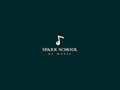 Spark school of Music brand branding flat graphic design icon logo mark music music school spark tone ui ux web