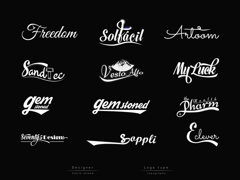 Typography logo by Fahim Ahmed on Dribbble