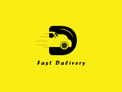 Fast Delivery brand car character d mark d monogram delivery design fast fast delivery flat flat design graphic design icon logo logodesign vector