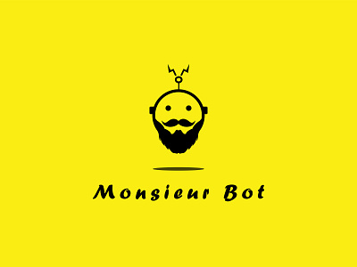 Mousieut bot logo animation beard robot brand character clean design flat flat design graphic design icon illustration illustrator logo minimal robot robot logo type vector