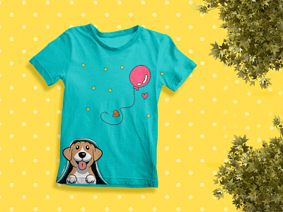 Creative dog hiding T-shirt design. blue t shirt creative design design dog drawing dribbble graphic design illustration new design t shirt design unique design vector