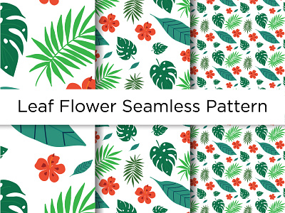 seamless pattern set design flat design graphic design illustration leaf pattern pattern pattern art pattern design seamless pattern set vector web