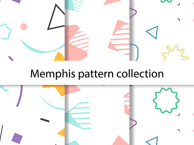 Memphis pattern design flat flat design graphic design illustration pattern pattern design vector web