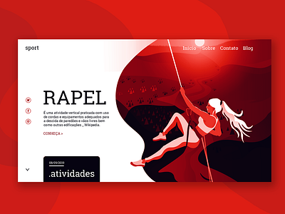 Rapel Landing Page landing page landing page concept orange rapel sport