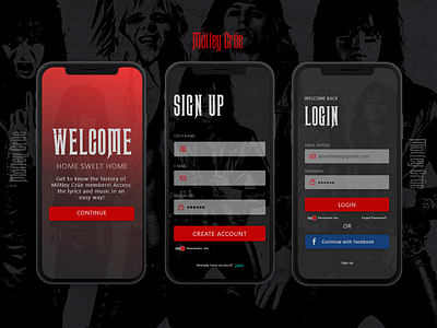 Daily UI 001 I Sign Up app dailyui dailyui 001 login rockstar