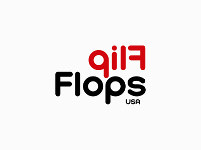 Flip - Flops Logo Design 2d app logo branding branding design callygraphy clean geometric radio show ratios typography vector