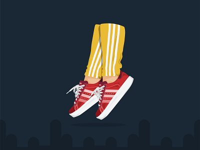 I love Red Sneakers 2d artwork clean design free freebie illustration red shoe sneakers vector