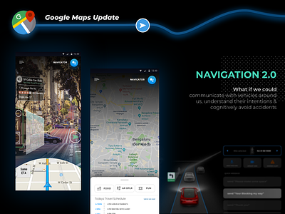 Google Maps Redesign android concept future futuremaps futuristic google maps googlemapsredesing map mapbox mapping maps navigation ui ux