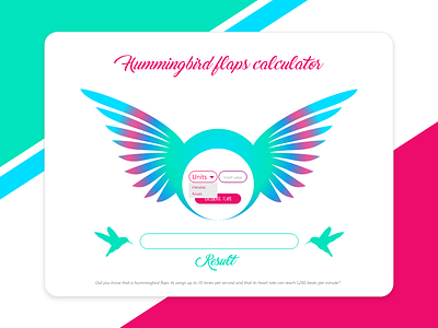 Calculator - #Dailyui #004 calculator dailyui hummingbird