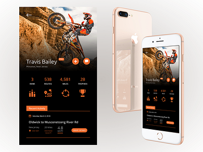 User Profile #DailyUI #006 app dailyui enduro motocross user profile