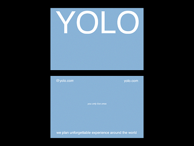 YOLO business card agency brand identity branding business card design designer freelance graphic design logo london typography united kingdom visual identity