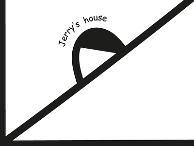 Jerry's house adobe black black white cartoon design designer graphic design house icon illustration illustrations illustrator jerry london mouse prospective sunday tom jerry