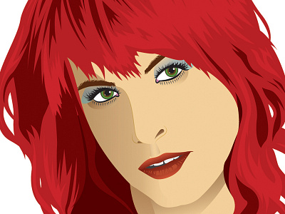 Hayley Williams adobe adobe illustrator details illustration illustrator magazine music musician portrait red redhead singer