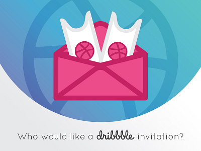 Dribbble Invitations illustration invitation invite ticket
