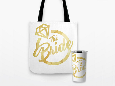 The Bride adobe illustrator apparel apparel design bag bride cup illustration illustrator tote bag tumbler vector wedding