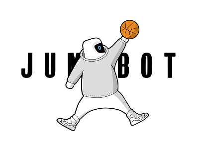 Jumpbot, Jumpbot, Jumpbot just jumped over Yeezy ballin basketball bot drake future illustration jordan jordans jumpman logo robot vector yeezy