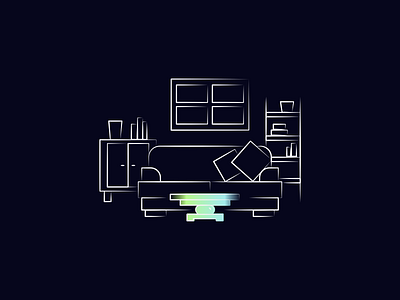 Living Room Illustration for Reevo AR Autonomous Car Concept